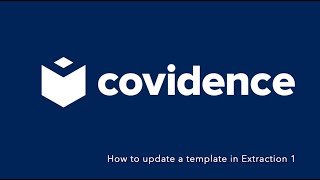 How to update a template in Extraction 1 [upl. by Clementia590]