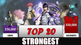 TOP 20 STRONGEST FAIRY TAIL CHARACTERS POWER LEVEL Anime Only  Fairy Tail Power Level [upl. by Swayne543]