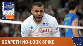 2015 Mens EuroVolley  Championship point by Earvin Ngapeth FRA [upl. by Minor938]