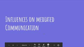 IPC Chapter 2  Lecture 5  Influences on Mediated Communication [upl. by Chaing536]