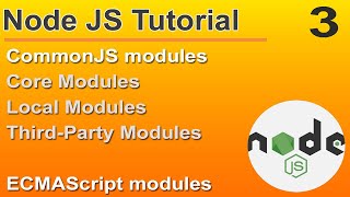 NodeJS Tutorial 3 in Hindi 2023 CommonJS modules ECMAScript modules [upl. by Shewmaker]