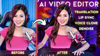 Create Perfect Voiceover Recording with AI Translation Voice Cloning Video Denoise and Lip Sync [upl. by Ynhoj375]