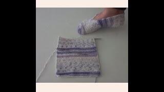 FüßlingePuschenHausschuhe stricken Anfänger patik örgü örmek knitting socks الجوارب المتماسكة [upl. by Rettuc977]