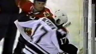 Bob Probert vs Brent Severyn Oct 13 1998  Chicago feed [upl. by Liban]