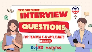 Most Common Interview Questions for Teacher Applicant in DepEd [upl. by Nnahtebazile]