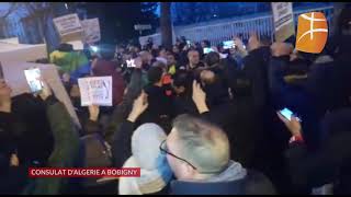 Le rassemblement antiélection des algériens devant le Consulat de Bobigny se poursuit [upl. by Yrellam911]