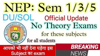 SOL Theory Exam Cancelled Sec Subjects1st3rd5th Semester Dec Exam 2024 Sol 135 Sem Exam 2024 [upl. by Sandeep214]