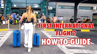 FIRST INTERNATIONAL FLIGHT  Travel Tip Airport Walk Flight Preparation  Jen Barangan [upl. by Kentigerma]