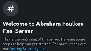 Abraham Foulkes Fans Discord Server link in description or comments [upl. by Yblocaj736]