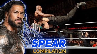 WWE Roman Reigns Spear Compilation in WWE [upl. by Eirol166]