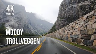 Relaxing Drive in Trollveggen Norway  Scenic Route in Moody Weather [upl. by Fineberg]