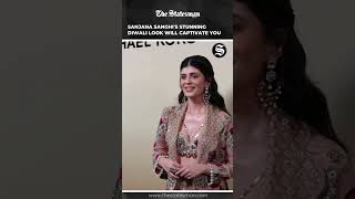 Sanjana Sanghis Stunning Diwali Look Will Captivate You  TheStatesman [upl. by Tila]