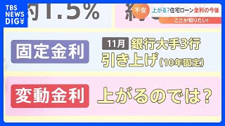 どっちがお得？“固定金利？ 変動金利？” 住宅ローン金利の今後｜TBS NEWS DIG [upl. by Niwled737]