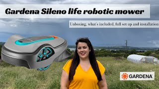 Gardena Sileno life robotic mower  unboxing amp set up [upl. by Burbank]