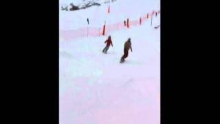 Epic snowboard armflapping Meribel France [upl. by Idnib582]