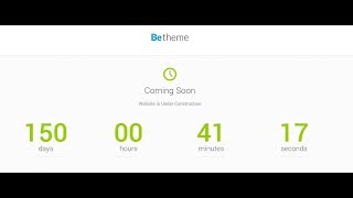 Betheme Tutorial 5 Creating Coming Soon Page in seconds [upl. by Wertz90]