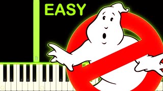 GHOSTBUSTERS THEME  EASY Piano Tutorial [upl. by Brottman]