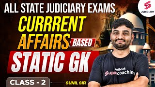 Current Affairs Based Static GK for All Judiciary Exams  GK for Judiciary Exam  By Sunil Sir  2 [upl. by Chatav]