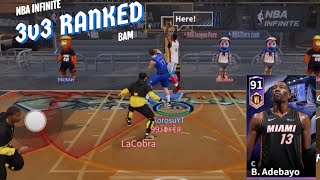 UNDERRATED 91 OVR BAM ADEBAYO IS A MONSTER IN 3v3 RANKED  NBA INFINITE GAMEPLAY [upl. by Atsiuqal968]