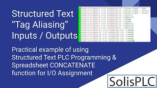 Structured Text PLC Programming Example for Input amp Output Tag Aliasing Assignments [upl. by Whelan525]