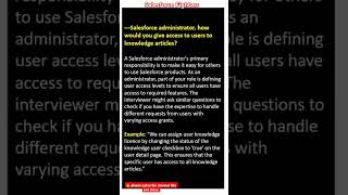 Salesforce admin how would you give access to users to knowledge articles [upl. by Ondine]