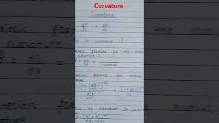 Curvature BSc 1st year 1st semester Maths short trick 👍👍 [upl. by Esmeralda]