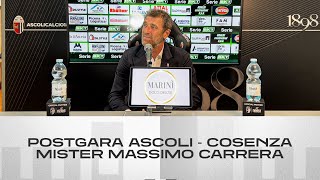 Mister Massimo Carrera  Postgara AscoliCosenza  Ascoli Calcio [upl. by Mixie792]