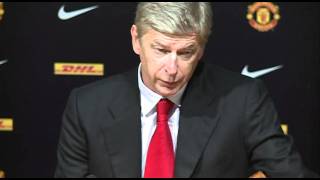 Manchester United 82 Arsenal  Wengers reaction to loss  English Premier League 20112012 [upl. by Nerrat]