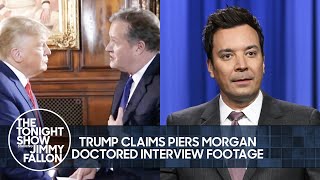 Trump Claims Piers Morgan Doctored Interview Footage Giuliani Revealed on Masked Singer [upl. by Neelrahc]