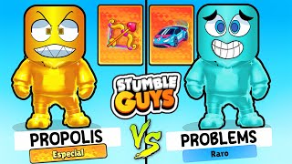 Batalha de Skins do Propolis vs Problems no Stumble Guys [upl. by Ardnuassak966]