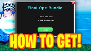 HOW TO GET FINAL OPE BUNDLE In A One Piece Game Roblox [upl. by Sesom]