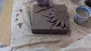 Time Lapse Ceramic Flower Relief Tiles [upl. by Gonnella]