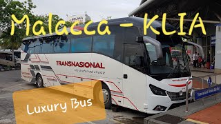 Bas Malacca  Kuala Lumpur Airport KLIA  TRANSNASIONAL Bus Trip Report 🇲🇾 [upl. by Clywd]