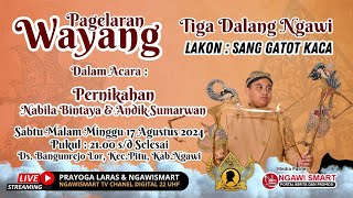 Pagelaran Wayang Kulit 3 Dalang Lakon Sang Gatot Kaca  Prayoga Laras [upl. by Ripp]