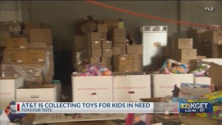 ATampT and Toys for Tots collect gifts for Bakersfield kids [upl. by Kragh949]