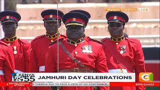 17 Kenya Rifles battalion trooping their colours at 55th Jamhuri Celebrations [upl. by Kahaleel]