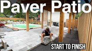 How to Build Your Own Paver Patio Full Backyard DIY Project [upl. by Els]