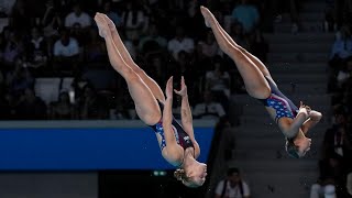 Jessica Parratto and Delaney Schnell interview after diving final at 2024 Paris Olympics [upl. by Eindys]