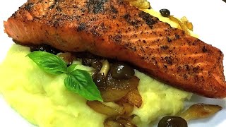 RestaurantStyle Pan Seared Salmon  Salmon Recipe [upl. by Rakia]