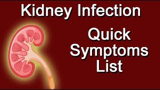 Kidney Infection  Quick Symptoms List [upl. by Susie]