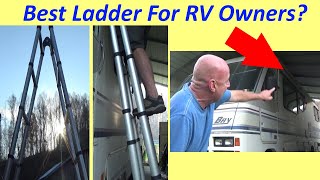 Best Telescopic Ladder For RV Owners TestReview of the Nunet Adjustable Folding [upl. by Etterual]