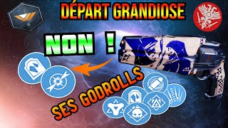 DESTINY 2  DÉPART GRANDIOSE PLEIN DE PERKS POUR LE CLEAN RIEN POUR DPS  QUELS GODROLLS PVEPVP [upl. by Elisabeth]