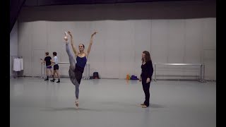 Patricia McBride works with Alessandra James and James Kopecky on Balanchines Rubies [upl. by Anirrehs]