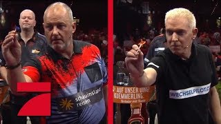 Frank Rosin amp Phil Taylor vs HP Baxxter amp Raymond van Barneveld  Gruppenphase  Promi Darts WM [upl. by Namwob395]