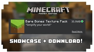 Barebones Texture Pack For MCPE  Showcase  Download links [upl. by Asserac]