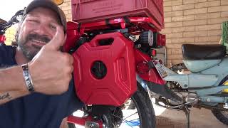 Installing Extra Gas Can On My 2022 HONDA TRAIL CT125  Very Cool [upl. by Coulombe]