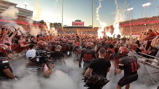 Fireworks and flames at the NC State Wolfpack football team takes the field [upl. by Courtund]