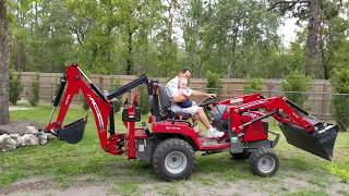 Removing Fencepost with Massey Ferguson GC1710 [upl. by Allicirp]