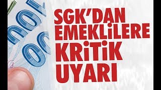 SGK Hareketsiz Emekli Maaşı Uyarısı [upl. by Gupta]