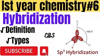 HybridizationSP3 Hybridization chapter 6ist year chemistry [upl. by Jaunita]